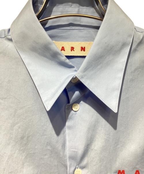 MARNI（マルニ）MARNI (マルニ) ロゴプリントシャツ スカイブルー サイズ:46の古着・服飾アイテム