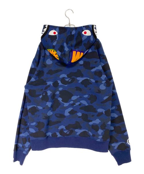 A BATHING APE（アベイシングエイプ）A BATHING APE (アベイシングエイプ) シャークパーカー ネイビー サイズ:XLの古着・服飾アイテム