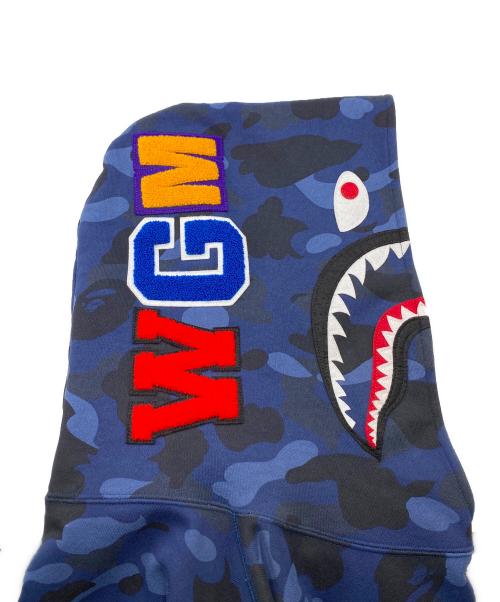 A BATHING APE（アベイシングエイプ）A BATHING APE (アベイシングエイプ) シャークパーカー ネイビー サイズ:XLの古着・服飾アイテム