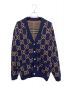 GUCCI（グッチ）の古着「Gucci GG Reversible Wool Knit Cardigan GGニットリバーシブルカーディガン」｜ネイビー×ブラウン