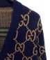 中古・古着 GUCCI (グッチ) Gucci GG Reversible Wool Knit Cardigan GGニットリバーシブルカーディガン ネイビー×ブラウン サイズ:S：100000円