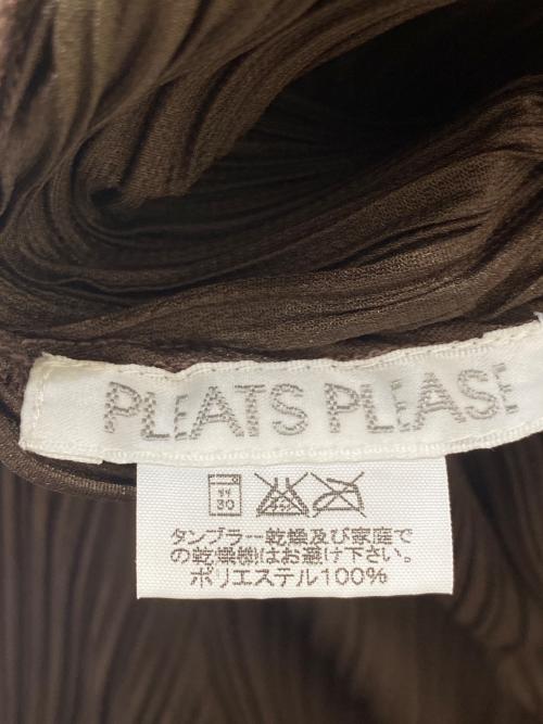 PLEATS PLEASE（プリーツプリーズ）PLEATS PLEASE (プリーツプリーズ) プリーツワンピース ブラウン サイズ:4の古着・服飾アイテム