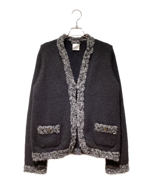 CHANEL（シャネル）CHANEL (シャネル) ココボタンカーディガン ブラック サイズ:40の古着・服飾アイテム