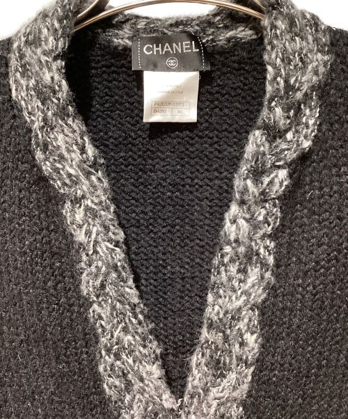 CHANEL（シャネル）CHANEL (シャネル) ココボタンカーディガン ブラック サイズ:40の古着・服飾アイテム