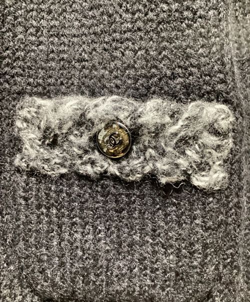 CHANEL（シャネル）CHANEL (シャネル) ココボタンカーディガン ブラック サイズ:40の古着・服飾アイテム