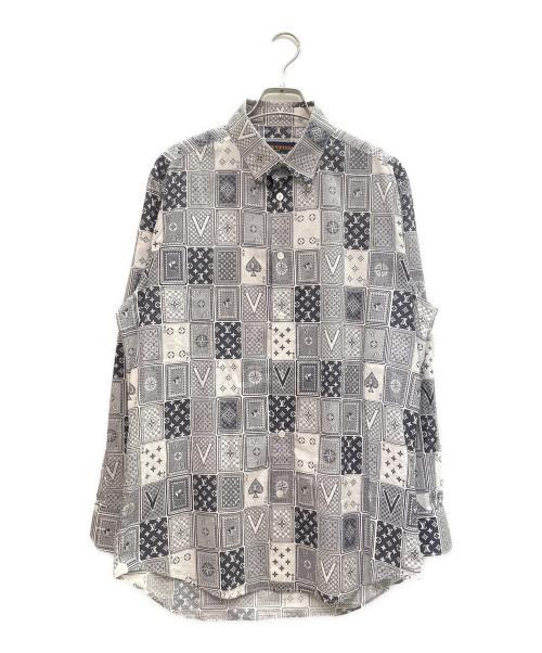 LOUIS VUITTON（ルイ ヴィトン）LOUIS VUITTON (ルイ ヴィトン) モノグラム トランプ シャツ ネイビー サイズ:Lの古着・服飾アイテム