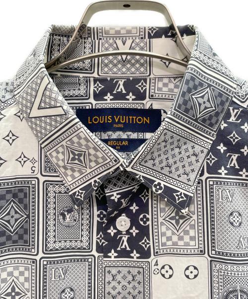 LOUIS VUITTON（ルイ ヴィトン）LOUIS VUITTON (ルイ ヴィトン) モノグラム トランプ シャツ ネイビー サイズ:Lの古着・服飾アイテム