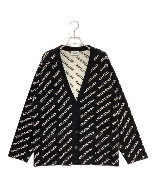BALENCIAGA（バレンシアガ）BALENCIAGA (バレンシアガ) オールオーバーロゴカーディガン ブラック サイズ:2の古着・服飾アイテム