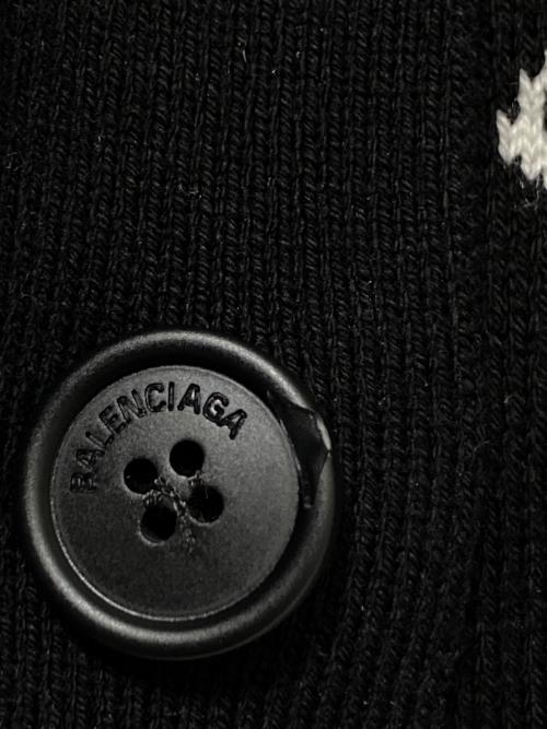BALENCIAGA（バレンシアガ）BALENCIAGA (バレンシアガ) オールオーバーロゴカーディガン ブラック サイズ:2の古着・服飾アイテム