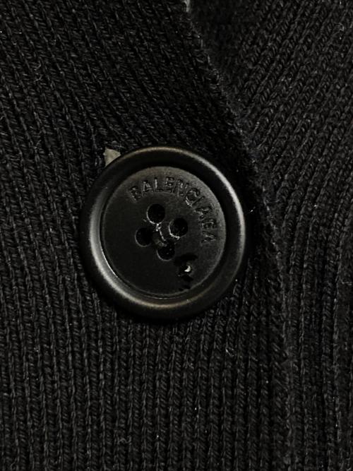 BALENCIAGA（バレンシアガ）BALENCIAGA (バレンシアガ) オールオーバーロゴカーディガン ブラック サイズ:2の古着・服飾アイテム
