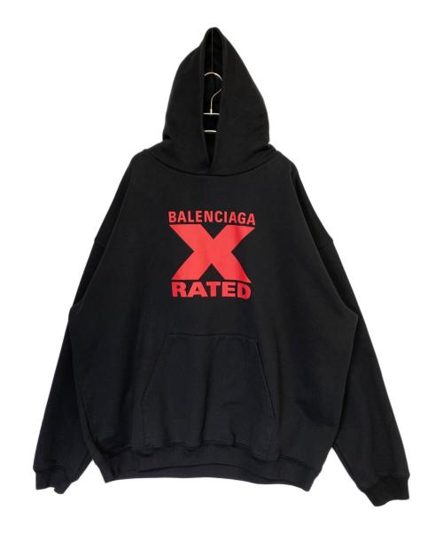 BALENCIAGA（バレンシアガ）BALENCIAGA (バレンシアガ) X-Rated Large Fit Hoodie ブラック サイズ:XXSの古着・服飾アイテム