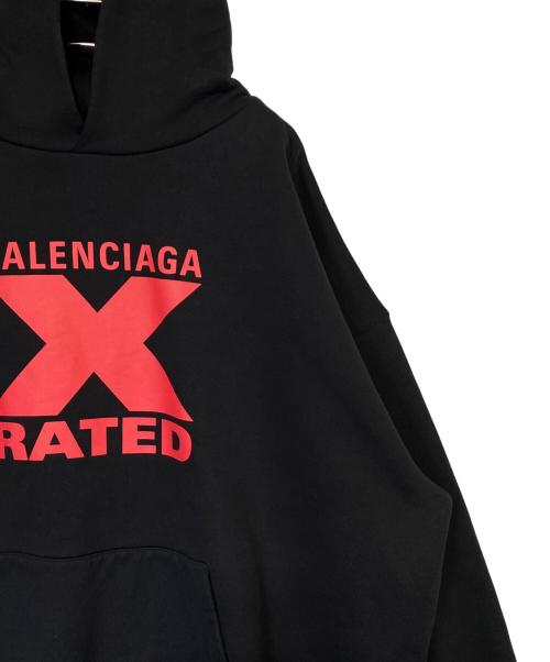 BALENCIAGA（バレンシアガ）BALENCIAGA (バレンシアガ) X-Rated Large Fit Hoodie ブラック サイズ:XXSの古着・服飾アイテム