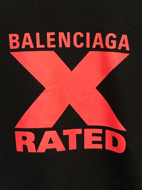 BALENCIAGA（バレンシアガ）BALENCIAGA (バレンシアガ) X-Rated Large Fit Hoodie ブラック サイズ:XXSの古着・服飾アイテム