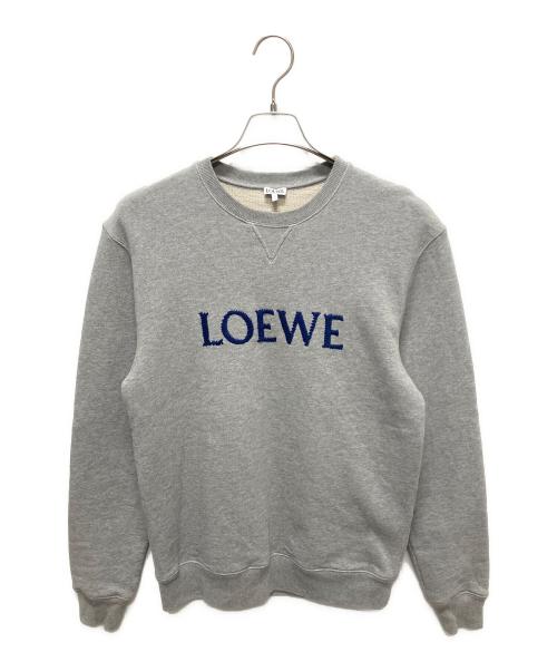 LOEWE（ロエベ）LOEWE (ロエベ) レギュラーフィット スウェットシャツ(コットン) グレー サイズ:Sの古着・服飾アイテム