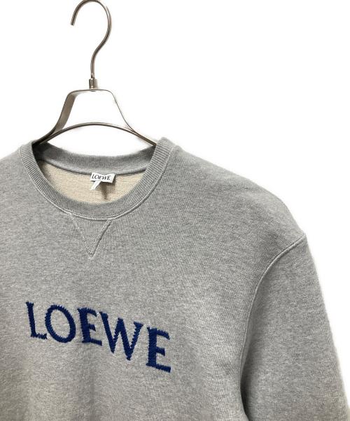 LOEWE（ロエベ）LOEWE (ロエベ) レギュラーフィット スウェットシャツ(コットン) グレー サイズ:Sの古着・服飾アイテム
