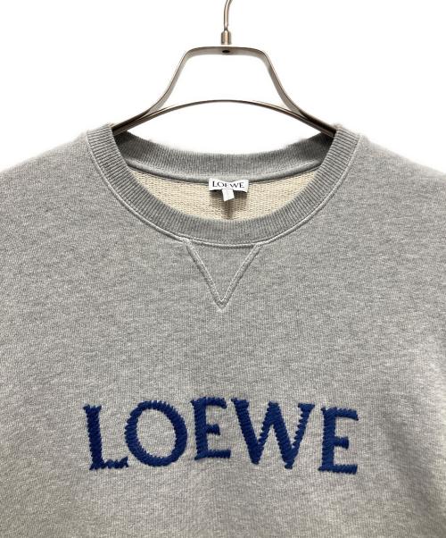 LOEWE（ロエベ）LOEWE (ロエベ) レギュラーフィット スウェットシャツ(コットン) グレー サイズ:Sの古着・服飾アイテム