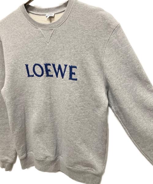 LOEWE（ロエベ）LOEWE (ロエベ) レギュラーフィット スウェットシャツ(コットン) グレー サイズ:Sの古着・服飾アイテム