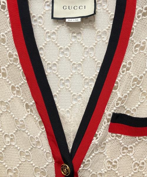 GUCCI（グッチ）GUCCI (グッチ) GGレースワンピース アイボリー サイズ:40の古着・服飾アイテム