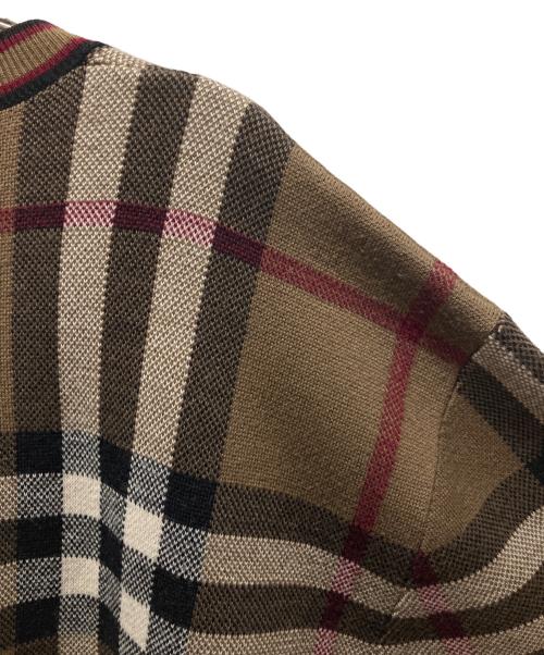 BURBERRY（バーバリー）BURBERRY (バーバリー) ノヴァチェックニット/バーバリーチェックニット ブラウン サイズ:XLの古着・服飾アイテム