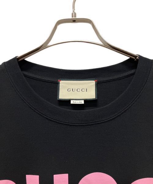 GUCCI（グッチ）GUCCI (グッチ) SEXINESS TEE/Tシャツ ブラック×ピンク サイズ:Lの古着・服飾アイテム