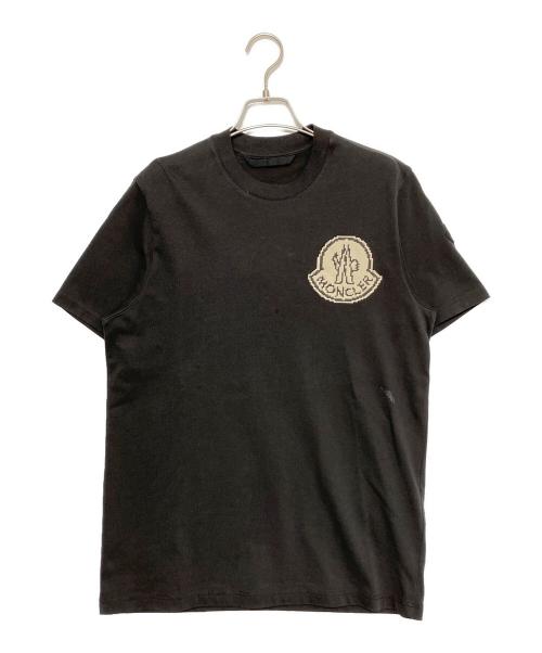 MONCLER（モンクレール）MONCLER (モンクレール) ロゴデザインTシャツ ブラック サイズ:XSの古着・服飾アイテム