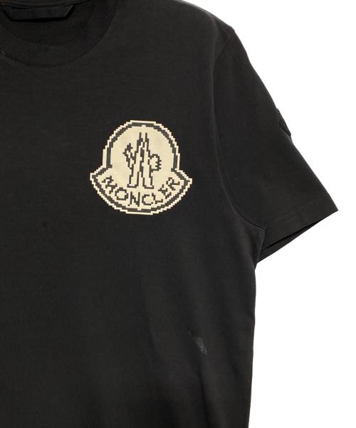MONCLER（モンクレール）MONCLER (モンクレール) ロゴデザインTシャツ ブラック サイズ:XSの古着・服飾アイテム