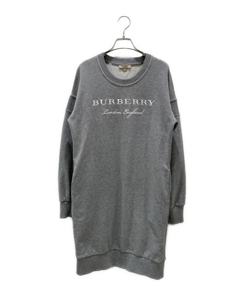 BURBERRY LONDON（バーバリーロンドン）BURBERRY LONDON (バーバリーロンドン) ロゴスウェットワンピース グレー サイズ:36の古着・服飾アイテム
