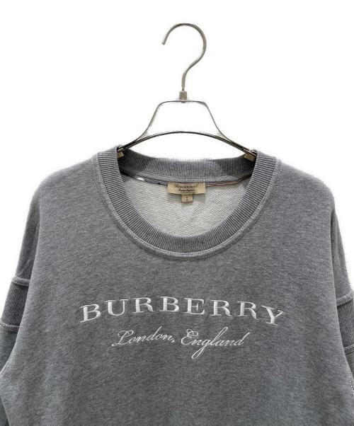 BURBERRY LONDON（バーバリーロンドン）BURBERRY LONDON (バーバリーロンドン) ロゴスウェットワンピース グレー サイズ:36の古着・服飾アイテム