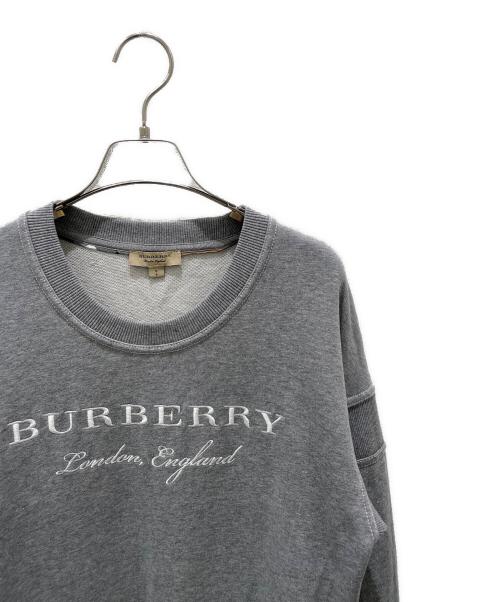 BURBERRY LONDON（バーバリーロンドン）BURBERRY LONDON (バーバリーロンドン) ロゴスウェットワンピース グレー サイズ:36の古着・服飾アイテム