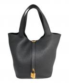 HERMESエルメス）の古着「ピコタンロック MM/ゴールド金具/トリヨンクレマンス/ブラック/Z刻印」｜ブラック
