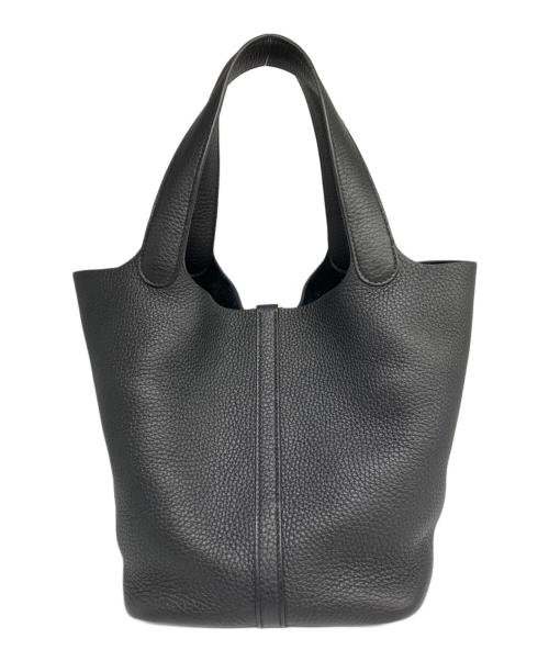 HERMES（エルメス）HERMES (エルメス) ピコタンロック MM/ゴールド金具/トリヨンクレマンス/ブラック/Z刻印 ブラック サイズ:MMの古着・服飾アイテム