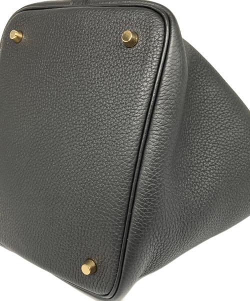 HERMES（エルメス）HERMES (エルメス) ピコタンロック MM/ゴールド金具/トリヨンクレマンス/ブラック/Z刻印 ブラック サイズ:MMの古着・服飾アイテム