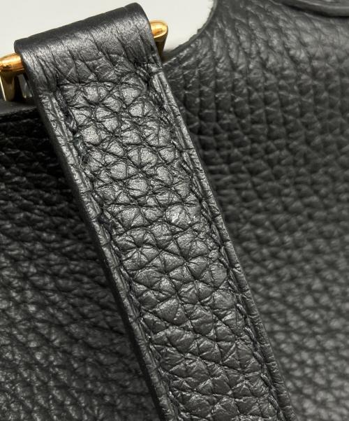 HERMES（エルメス）HERMES (エルメス) ピコタンロック MM/ゴールド金具/トリヨンクレマンス/ブラック/Z刻印 ブラック サイズ:MMの古着・服飾アイテム