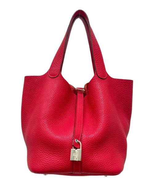 HERMES（エルメス）HERMES (エルメス) ハンドバッグ ルージュカザック×シルバー金具 サイズ:MMの古着・服飾アイテム