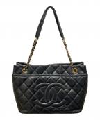 CHANELシャネル）の古着「ココマークチェーンショルダーバッグ」｜ブラック