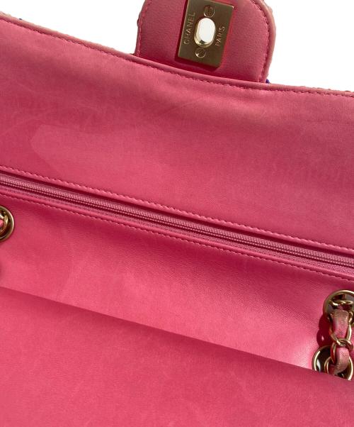 CHANEL（シャネル）CHANEL (シャネル) ツイードチェーンショルダーバッグ ピンクの古着・服飾アイテム