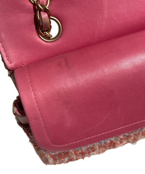 CHANEL（シャネル）CHANEL (シャネル) ツイードチェーンショルダーバッグ ピンクの古着・服飾アイテム