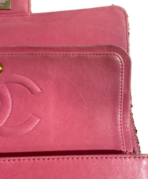 CHANEL（シャネル）CHANEL (シャネル) ツイードチェーンショルダーバッグ ピンクの古着・服飾アイテム