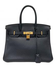 HERMES（エルメス）の古着「バーキン30/ハンドバッグ/ゴールド金具/トリヨンクレマンス/□M刻印/2009年頃」｜ブラック×ゴールド金具
