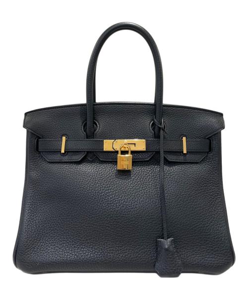 HERMES（エルメス）HERMES (エルメス) バーキン30/ハンドバッグ/ゴールド金具/トリヨンクレマンス/□M刻印/2009年頃 ブラック×ゴールド金具 サイズ:30の古着・服飾アイテム