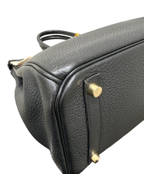 HERMES（エルメス）HERMES (エルメス) バーキン30/ハンドバッグ/ゴールド金具/トリヨンクレマンス/□M刻印/2009年頃 ブラック×ゴールド金具 サイズ:30の古着・服飾アイテム