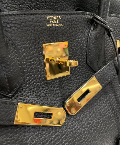 HERMES（エルメス）HERMES (エルメス) バーキン30/ハンドバッグ/ゴールド金具/トリヨンクレマンス/□M刻印/2009年頃 ブラック×ゴールド金具 サイズ:30の古着・服飾アイテム