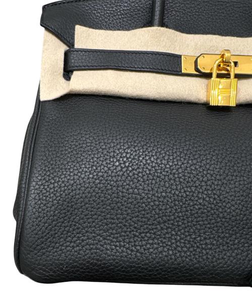 HERMES（エルメス）HERMES (エルメス) バーキン30/ハンドバッグ/ゴールド金具/トリヨンクレマンス/□M刻印/2009年頃 ブラック×ゴールド金具 サイズ:30の古着・服飾アイテム