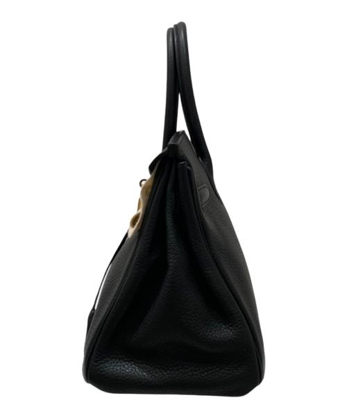 HERMES（エルメス）HERMES (エルメス) バーキン30/ハンドバッグ/ゴールド金具/トリヨンクレマンス/□M刻印/2009年頃 ブラック×ゴールド金具 サイズ:30の古着・服飾アイテム