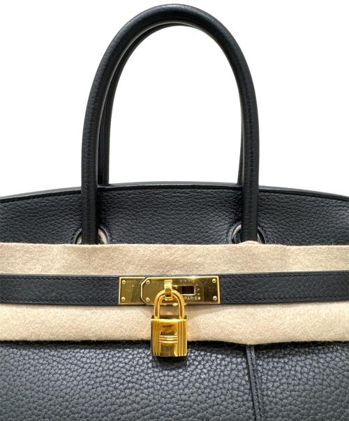HERMES（エルメス）HERMES (エルメス) バーキン30/ハンドバッグ/ゴールド金具/トリヨンクレマンス/□M刻印/2009年頃 ブラック×ゴールド金具 サイズ:30の古着・服飾アイテム