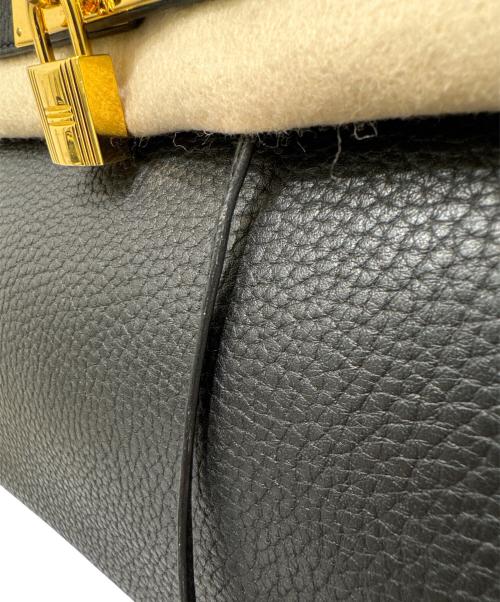 HERMES（エルメス）HERMES (エルメス) バーキン30/ハンドバッグ/ゴールド金具/トリヨンクレマンス/□M刻印/2009年頃 ブラック×ゴールド金具 サイズ:30の古着・服飾アイテム