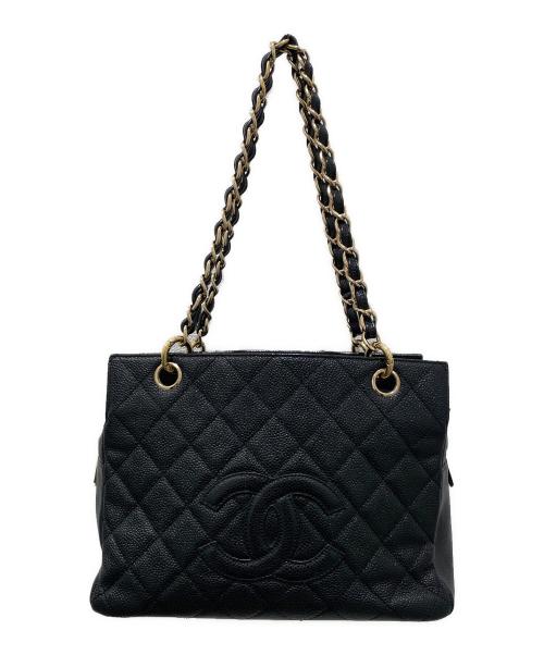 CHANEL（シャネル）CHANEL (シャネル) チェーントートバッグ ブラックの古着・服飾アイテム