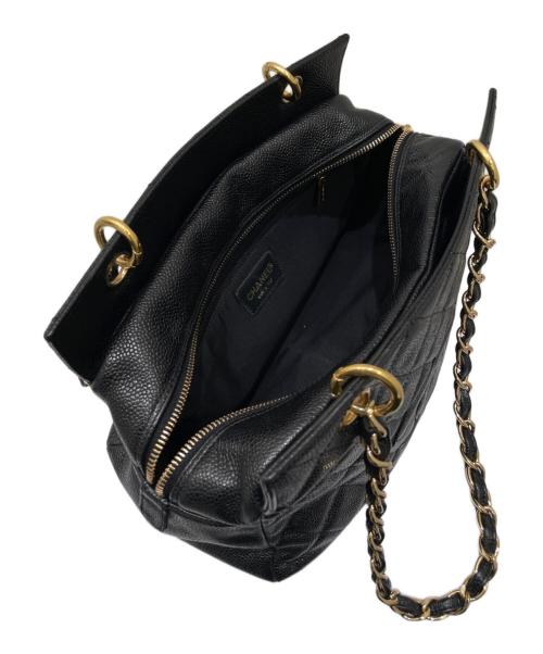 CHANEL（シャネル）CHANEL (シャネル) チェーントートバッグ ブラックの古着・服飾アイテム