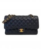 CHANELシャネル）の古着「マトラッセ25 Wフラップチェーンショルダーバッグ」｜ブラック