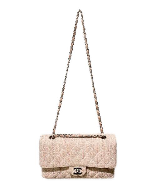 CHANEL（シャネル）CHANEL (シャネル) Wフラップチェーンツイードバッグ ピンク サイズ:25の古着・服飾アイテム
